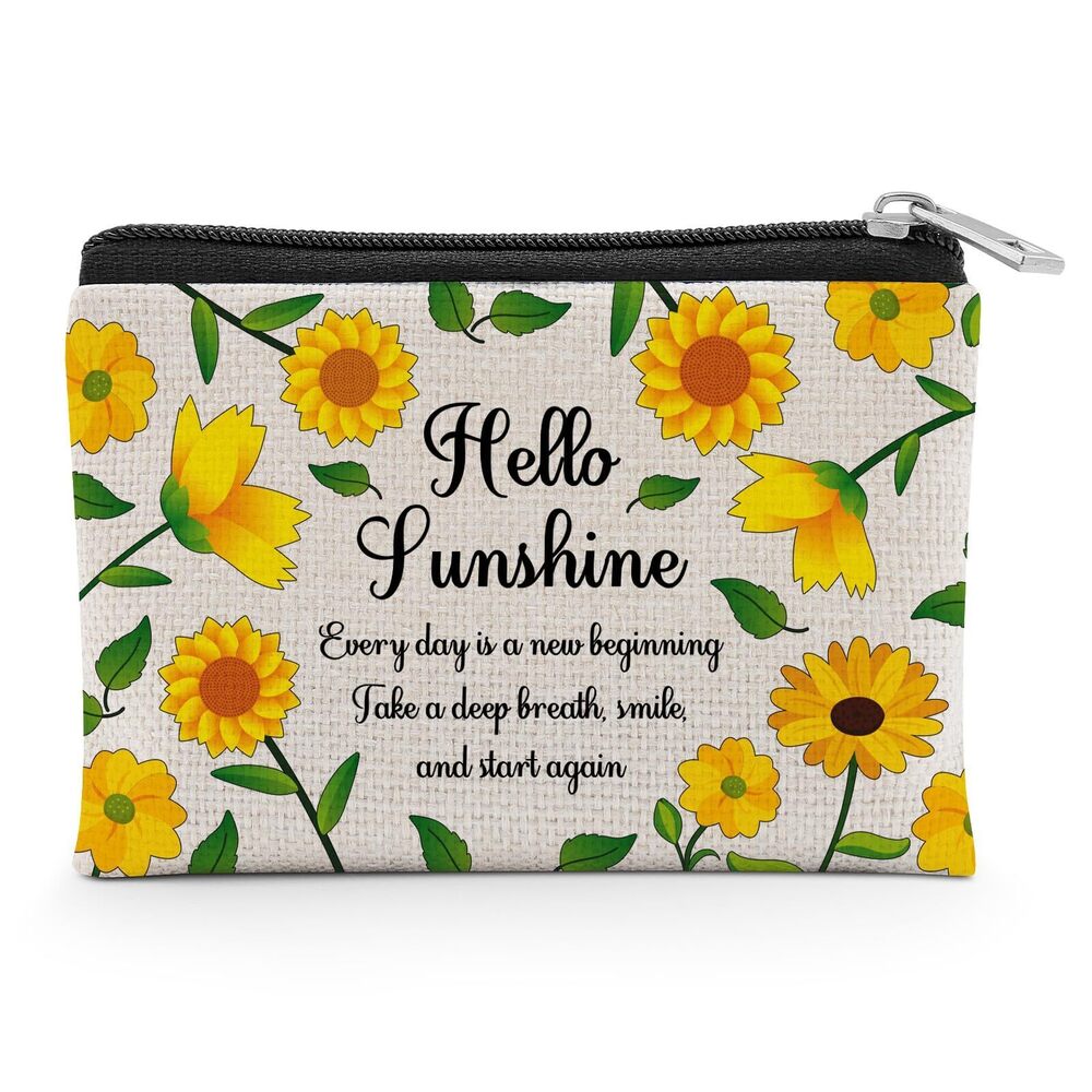 7395 Inspirational Emotional Support Gift Coin Purse Flower Themed Positive